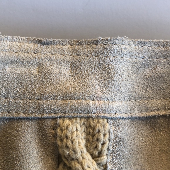 Vintage Ms. Today Crochet Suede Skirt Size 12 - Picture 9 of 11